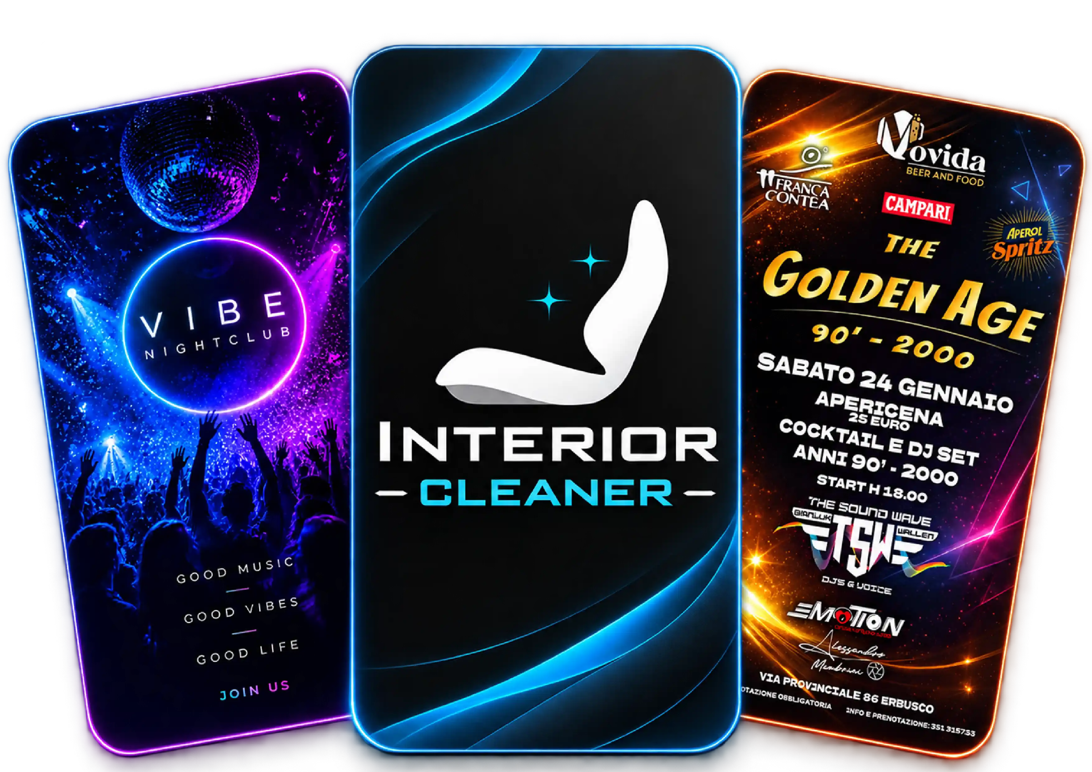 Selezione di grafiche e visual identity realizzate da Wallen Studio